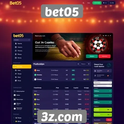 Análise da interface do usuário do site bet05